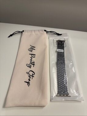 Silver Mesh Link Watch Band for Women